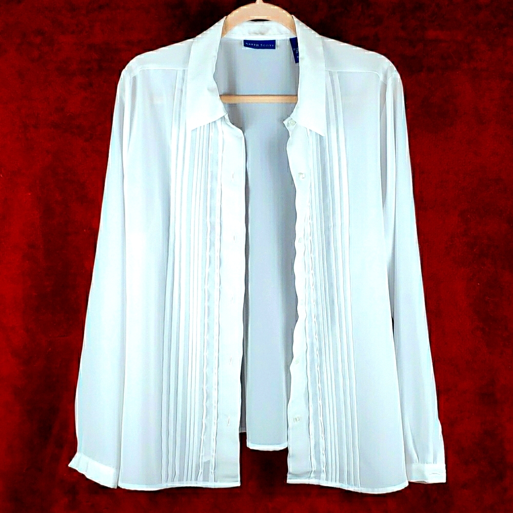 Karen Scott, White Women's Blouse Size XL